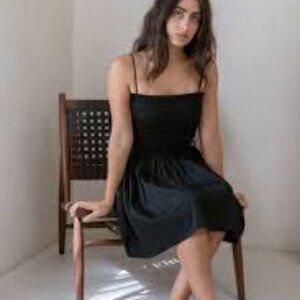 Laude The Label Strappy Bodice Mini Dress in Black/L